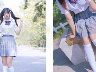 小野妹子w的双马尾女友写真，原图离你近得像飘过的风！